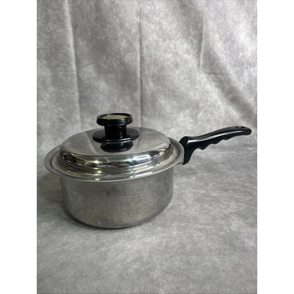 Kitchen Craft West Bend 3 Quart Stick‎ Pot Pan With Lid Excellent Made USA
